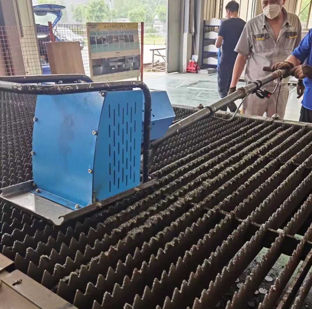 Fiber laser or plasma cutting platform slag cleaner remover JCX laser sword grid table slag remover 